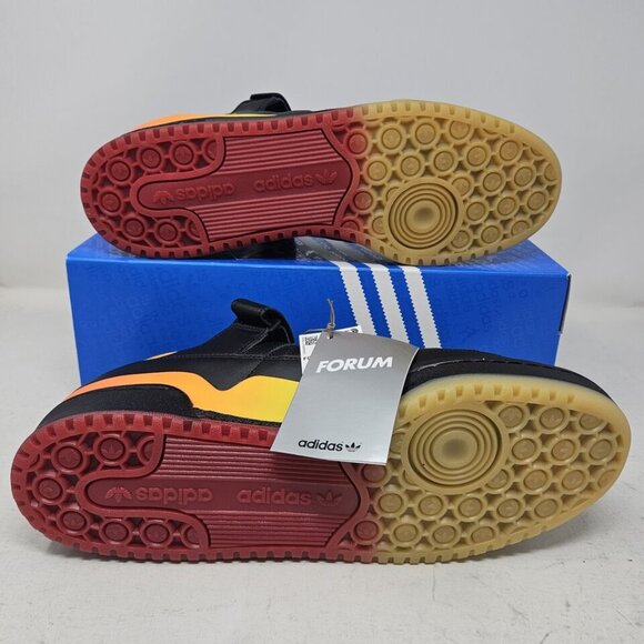 adidas Originals Men's Forum Low Classic Shoes Orange Black FZ5891 Size 10 - Picture 4 of 10